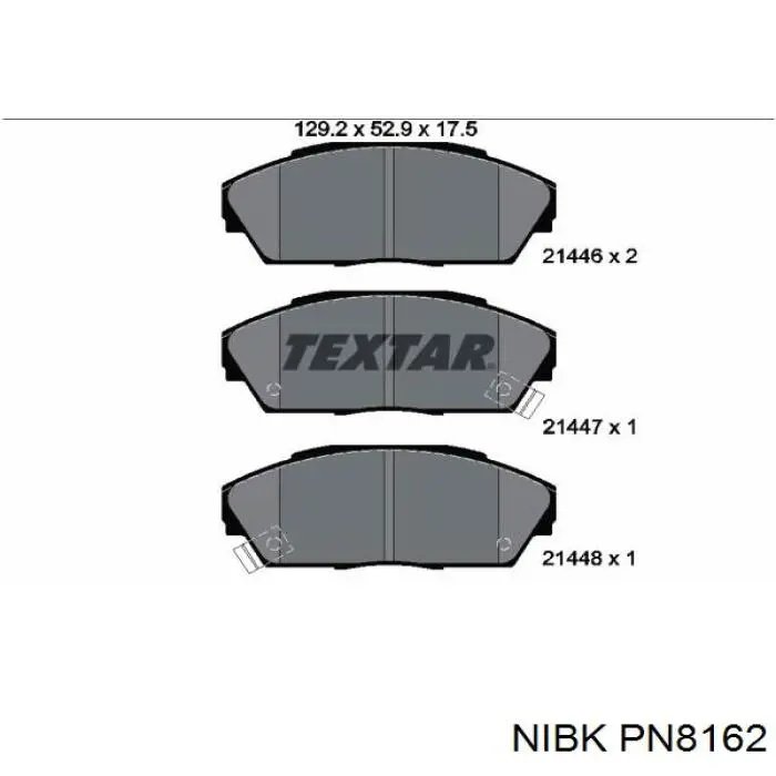 Передні тормозні колодки PN8162 Nibk