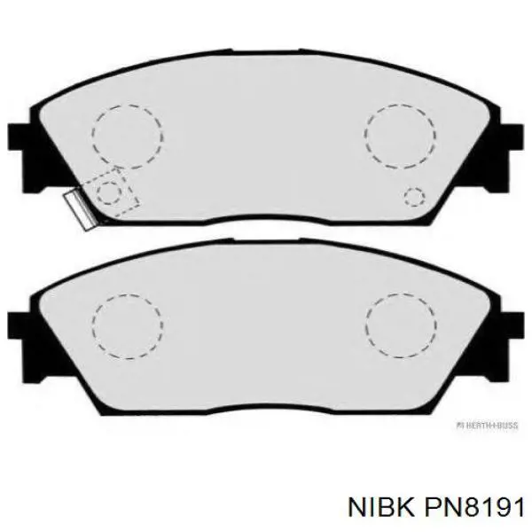 Гальмівні колодки Nibk PN8191 ціна, від 17.20 USD