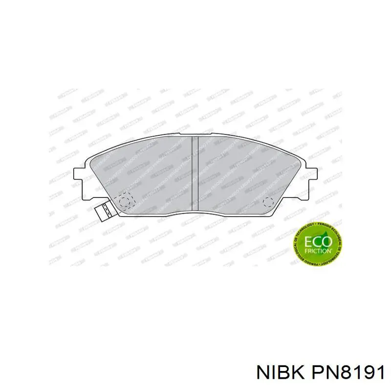 Купити PN8191 Nibk Колодки гальмівні передні, дискові