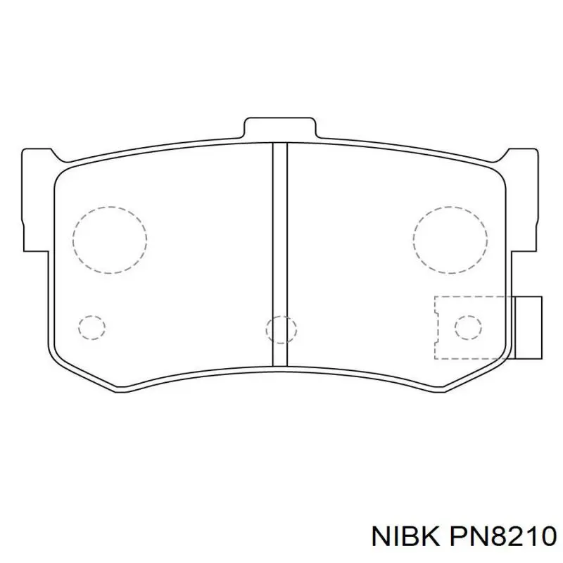 Колодки гальмові задні, дискові PN8210 Nibk