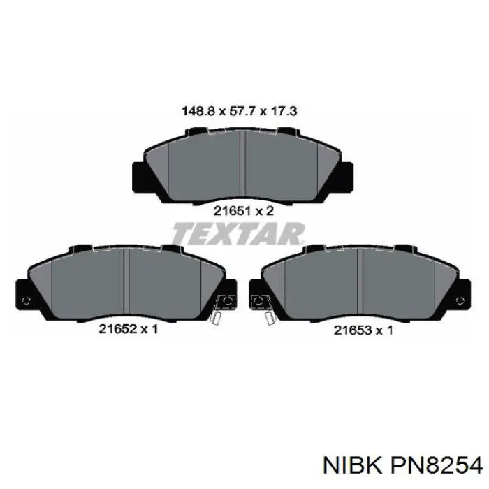 PN8254 Nibk Передні гальмівні колодки