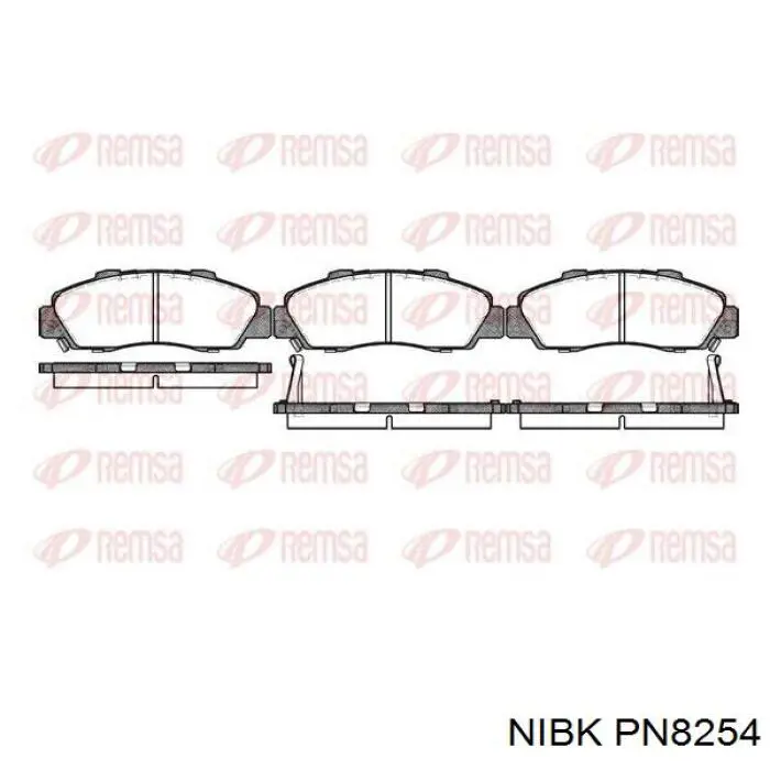 Гальмівні колодки Nibk PN8254 ціна, від 19.30 USD