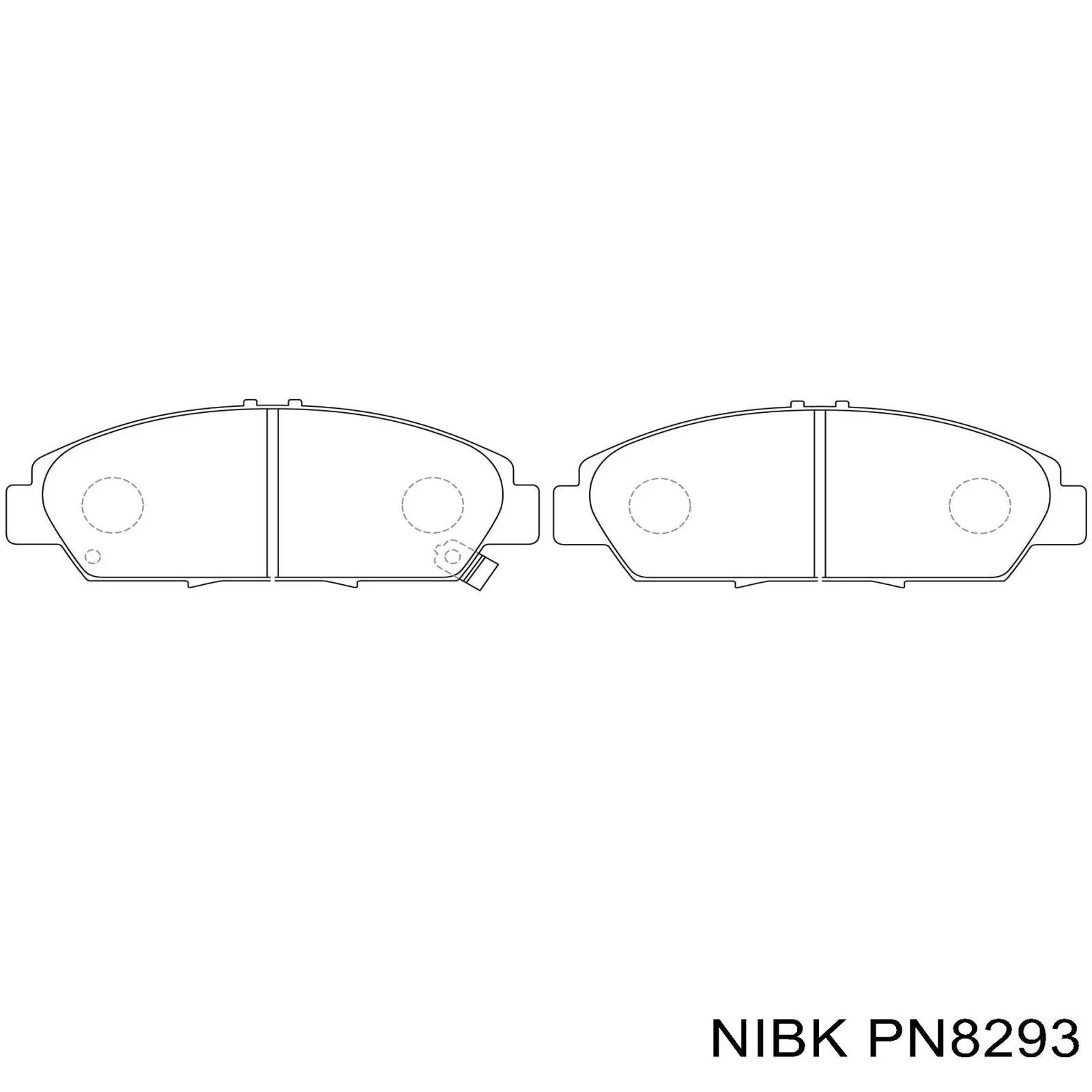 PN8293 Nibk колодки гальмівні передні, дискові