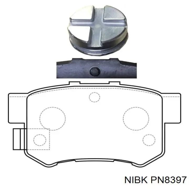 PN8397 Nibk Колодки гальмівні задні, дискові