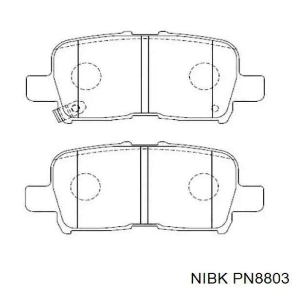 Колодки гальмові задні, дискові PN8803 Nibk