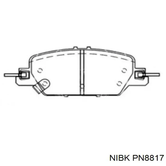 PN8817 Nibk Колодки гальмівні задні, дискові