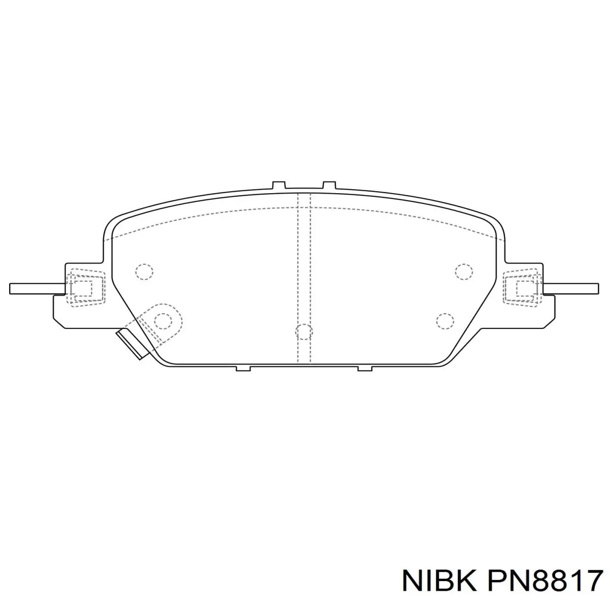 PN8817 Nibk колодки гальмові задні, дискові