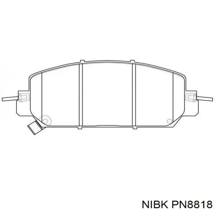 Передні тормозні колодки PN8818 Nibk