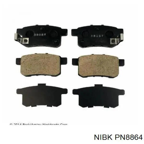 Задні гальмівні колодки Nibk PN8864 ціна, від 20.27 USD