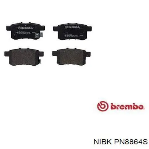 Задні гальмівні колодки PN8864S Nibk