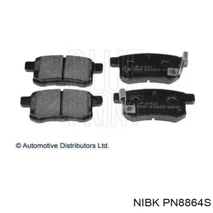 Задні гальмівні колодки Nibk PN8864S ціна, від 17.39 USD