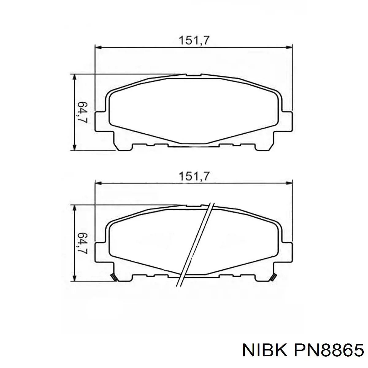 PN8865 Nibk Передні гальмівні колодки