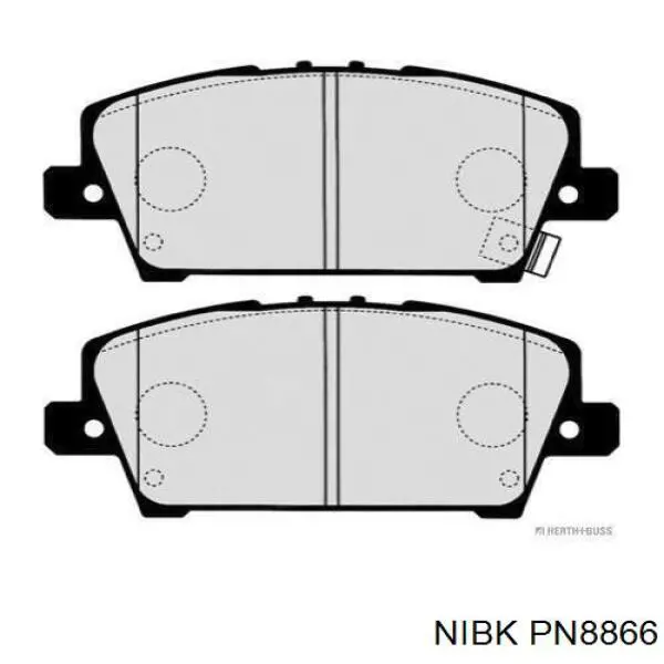 Гальмівні колодки Nibk PN8866 ціна, від 22.78 USD