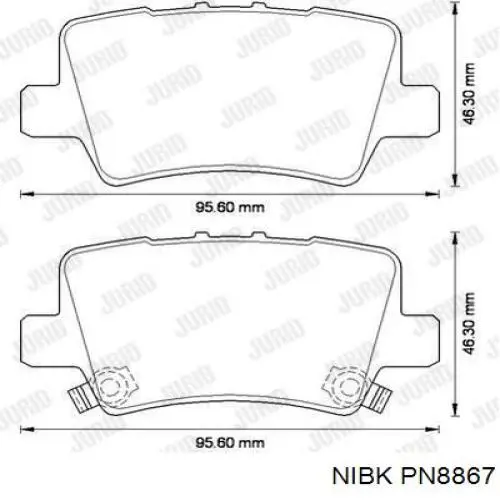 PN8867 Nibk Колодки гальмівні задні, дискові