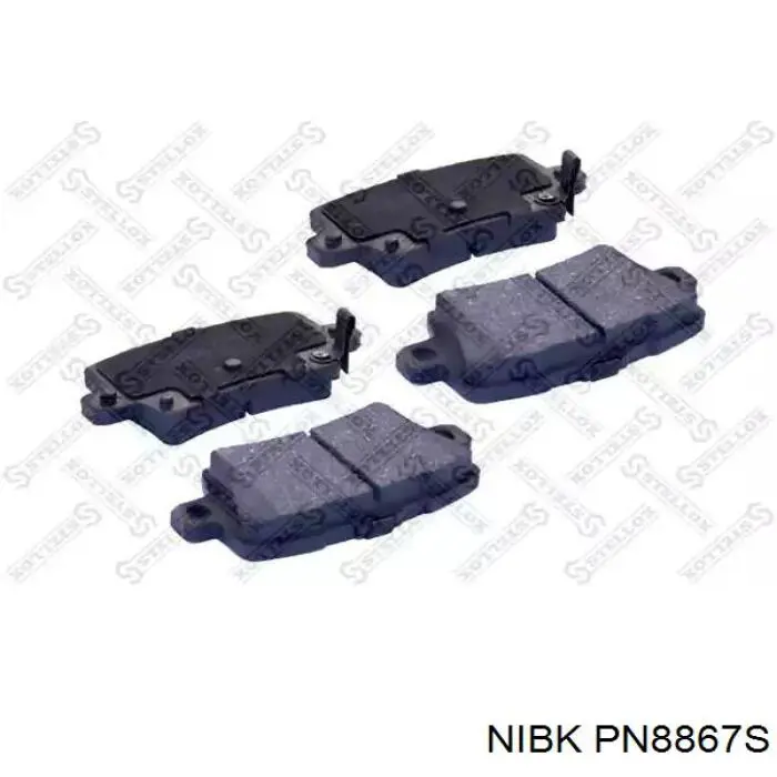 Задні гальмівні колодки Nibk PN8867S ціна, від 19.85 USD