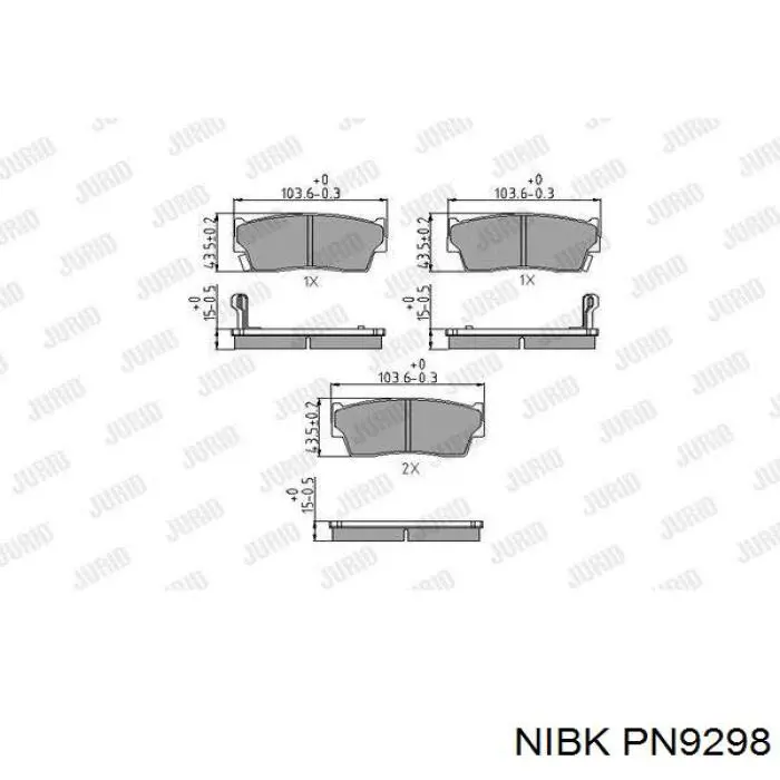 Купити PN9298 Nibk Колодки гальмівні передні, дискові