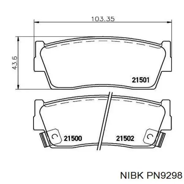 PN9298 Nibk Передні гальмівні колодки