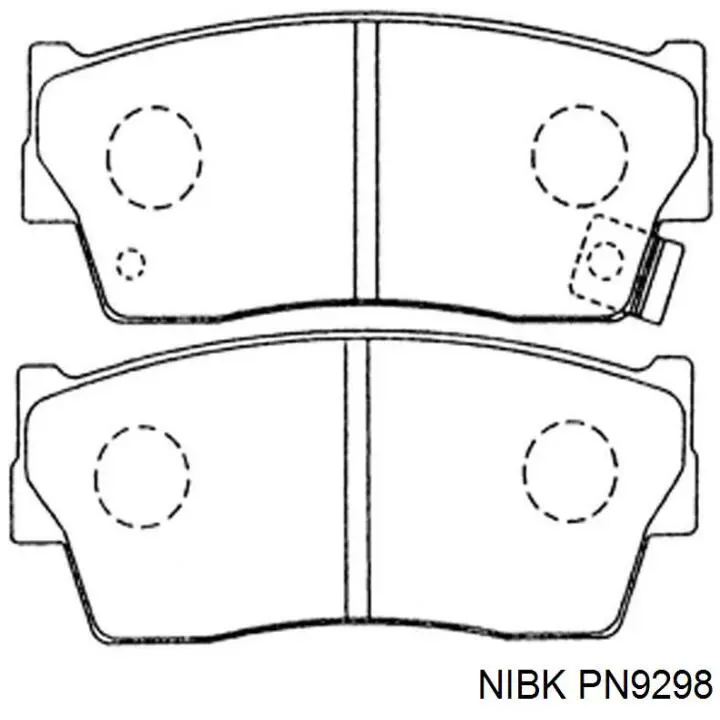 Колодки гальмівні передні, дискові PN9298 Nibk