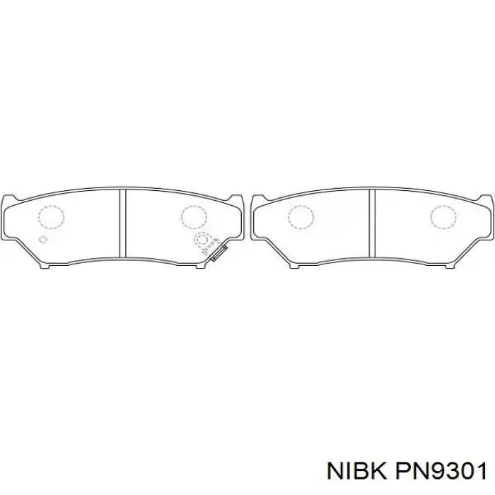 Колодки гальмівні передні, дискові PN9301 Nibk