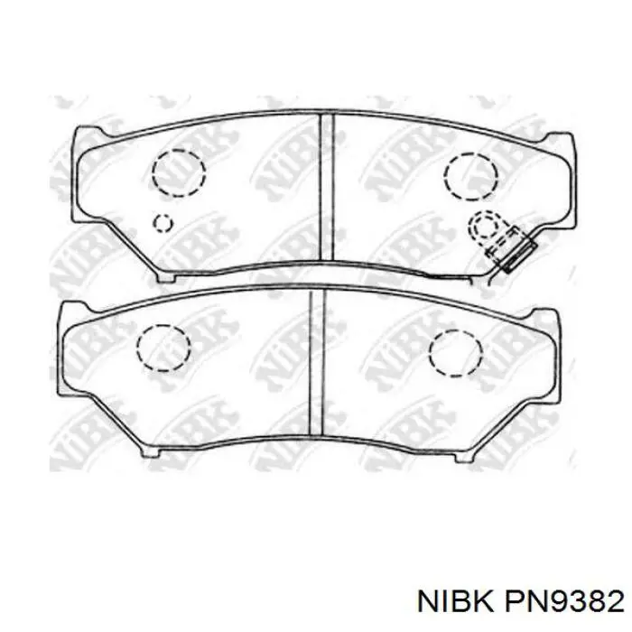PN9382 Nibk Передні гальмівні колодки