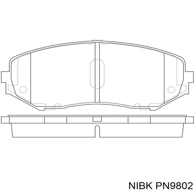 Колодки гальмівні передні, дискові PN9802 Nibk