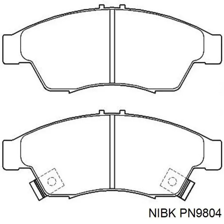 PN9804 Nibk колодки гальмівні передні, дискові