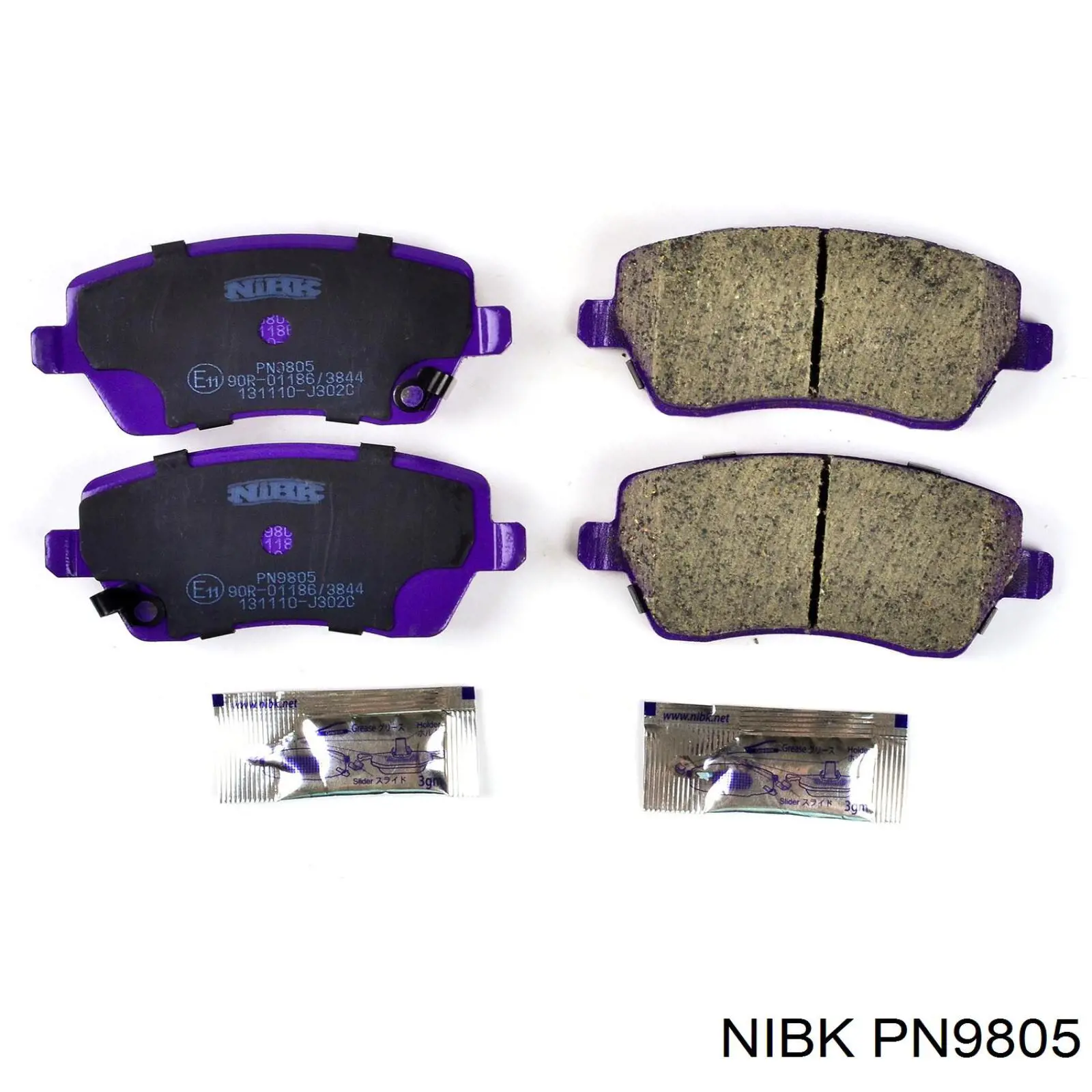 PN9805 Nibk колодки гальмівні передні, дискові