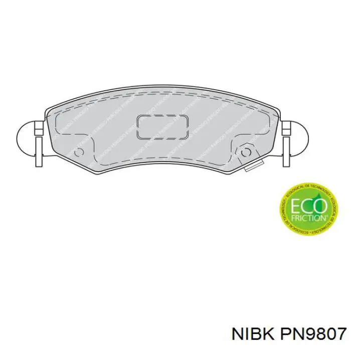 Купити PN9807 Nibk Колодки гальмівні передні, дискові