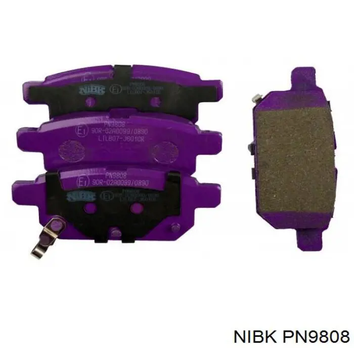 PN9808 Nibk Колодки гальмівні задні, дискові