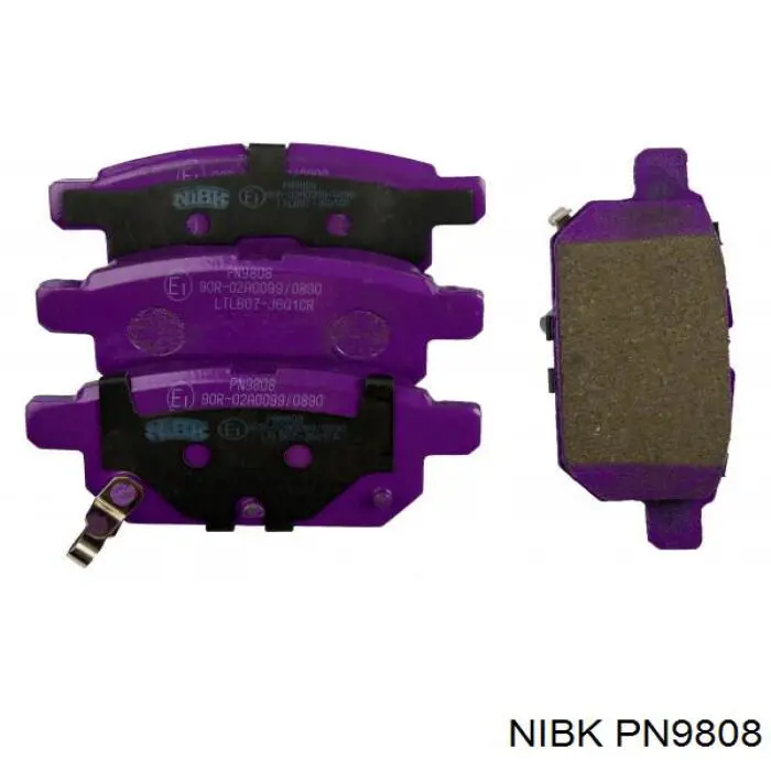 PN9808 Nibk колодки гальмові задні, дискові