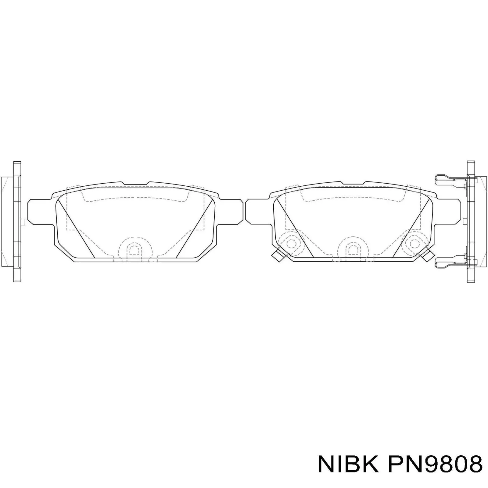 Купити PN9808 Nibk Задні колодки