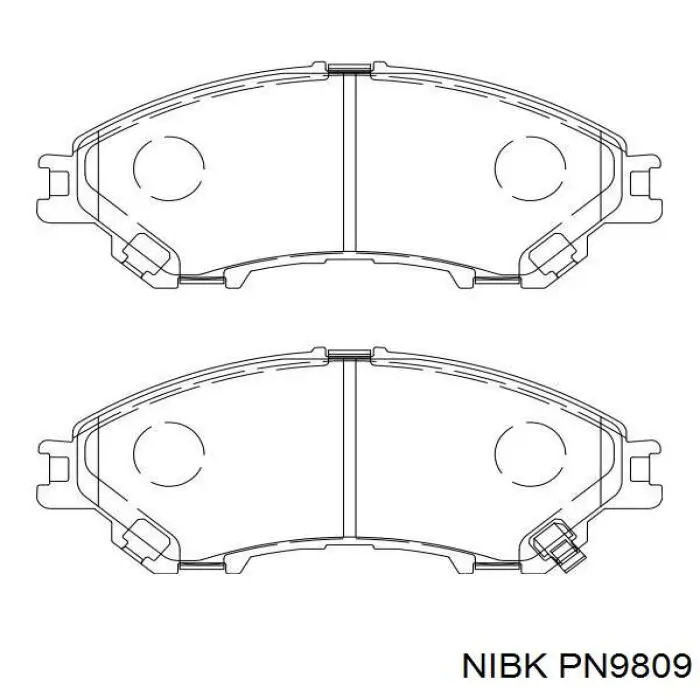 Колодки гальмівні передні, дискові PN9809 Nibk