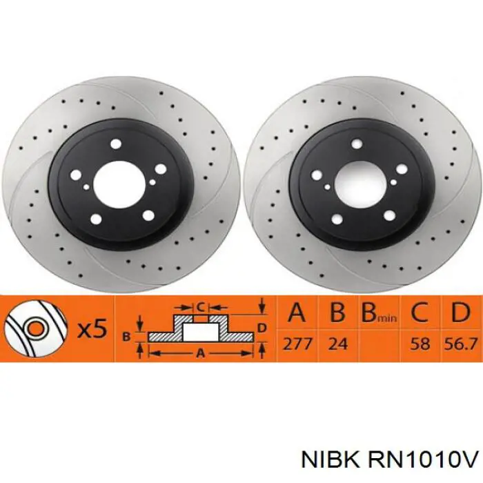 Купити RN1010V Nibk Ротор гальмівний