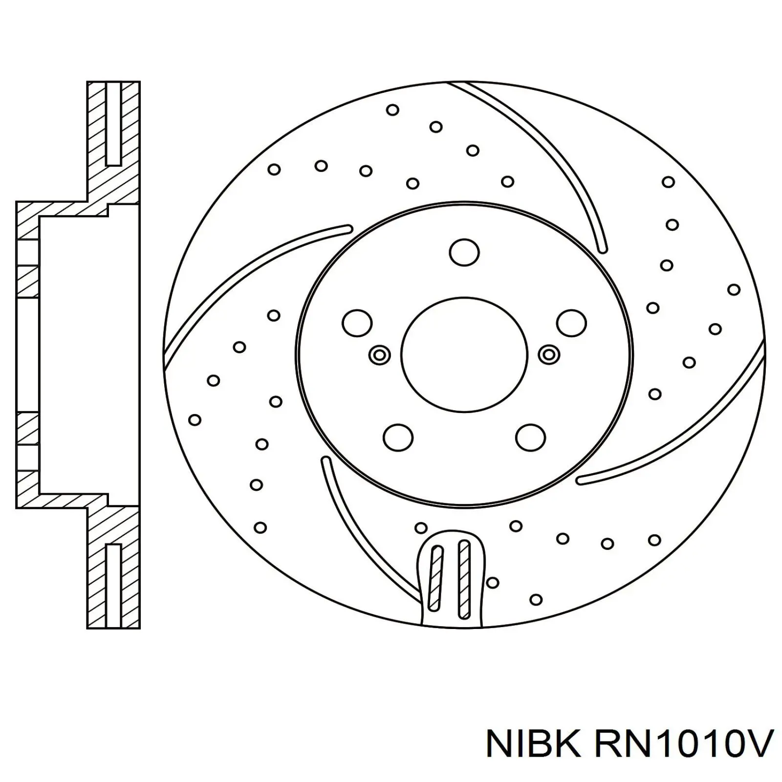 RN1010V Nibk Гальмо дискове переднє