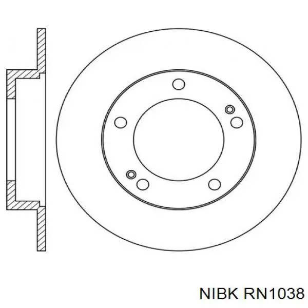 RN1038 Nibk диск гальмівний передній