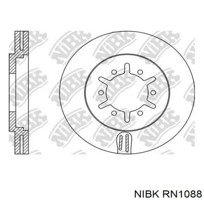 RN1088 Nibk диск гальмівний передній
