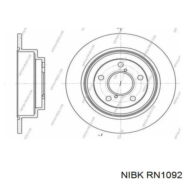 Задні дискові гальма Nibk RN1092 ціна, від 31.49 USD