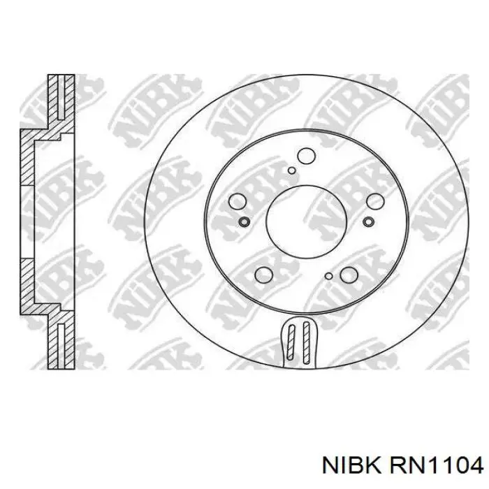 Диск переднього гальма Nibk RN1104 ціна, від 38.92 USD