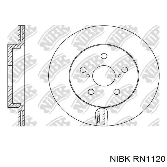 Гальмівні диски передні RN1120 Nibk