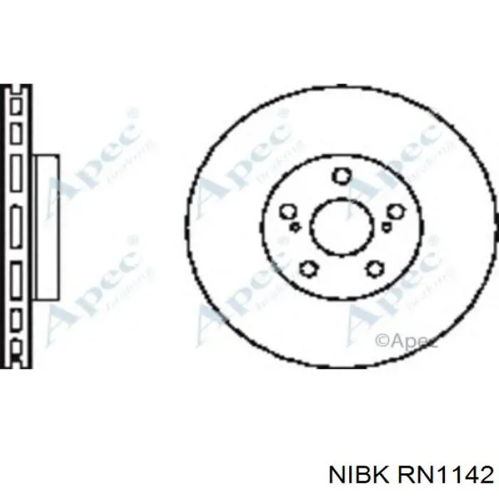 Диск переднього гальма Nibk RN1142 ціна, від 38.58 USD