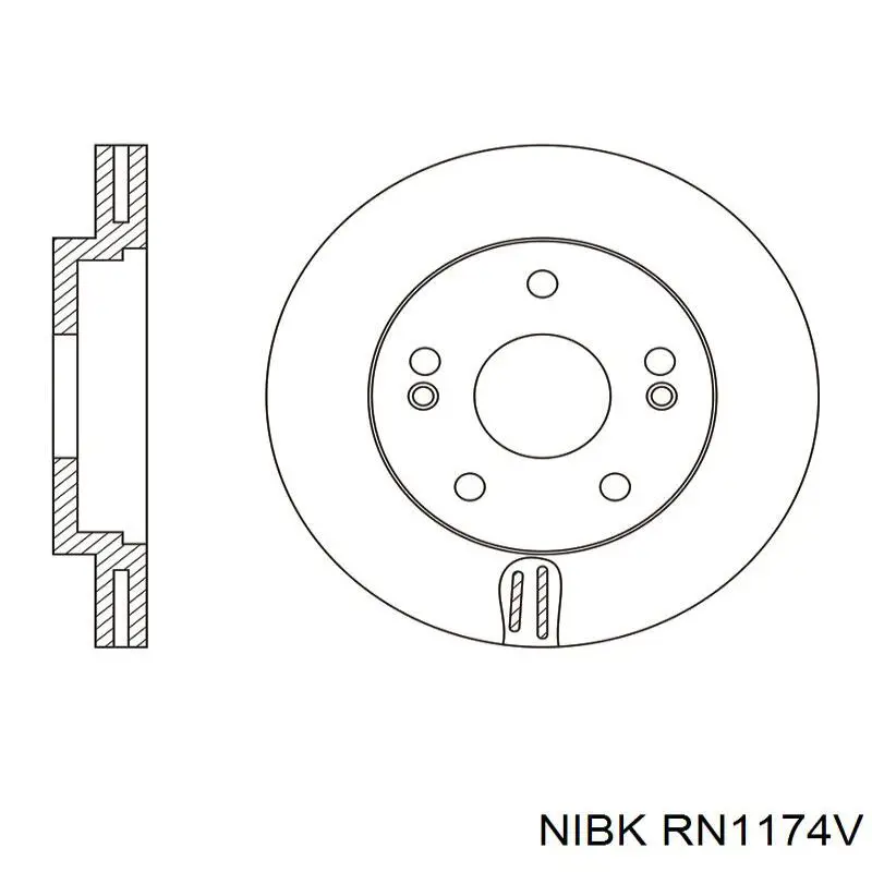 Гальмівні диски передні RN1174V Nibk