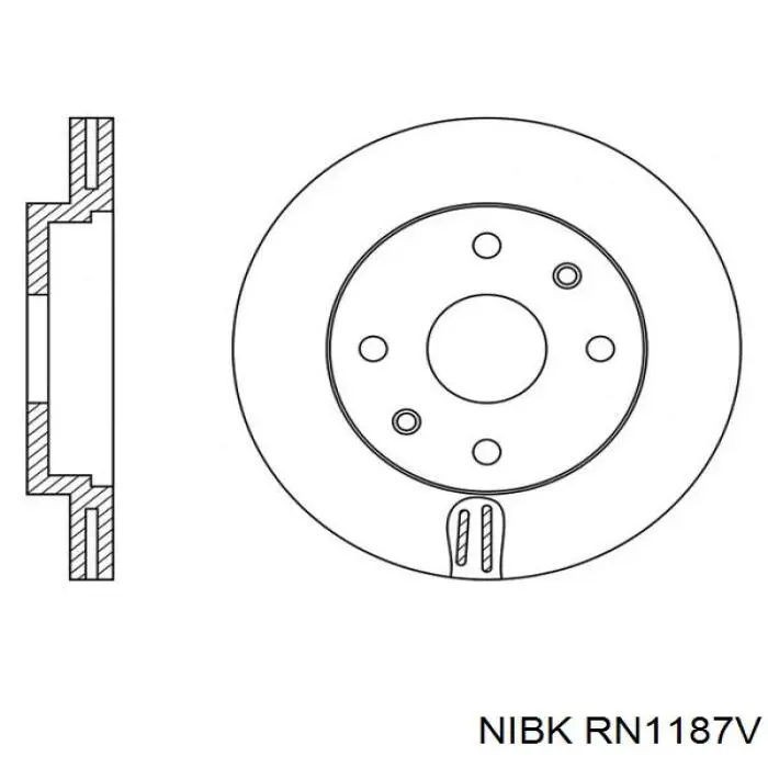 Гальмівні диски передні RN1187V Nibk