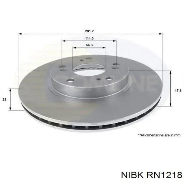 Купити RN1218 Nibk Ротор гальмівний