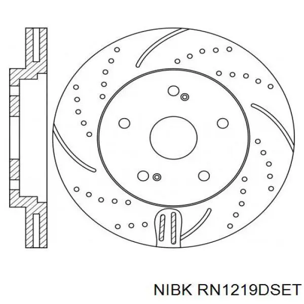 RN1219DSET Nibk Гальмо дискове переднє