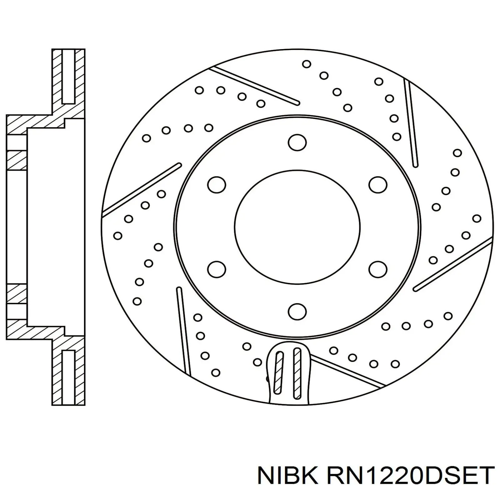 Диск гальмівний передній RN1220DSET Nibk