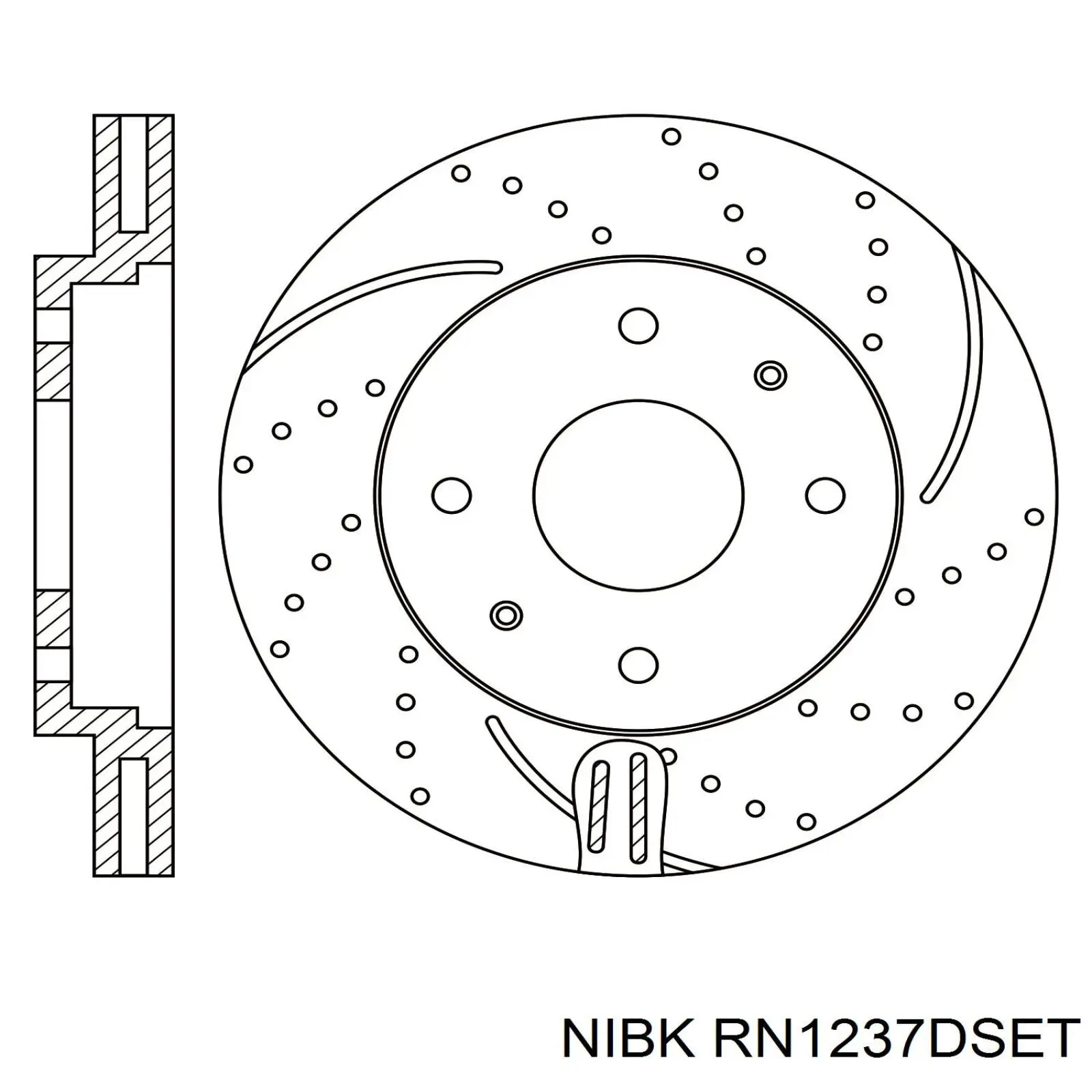 RN1237DSET Nibk Гальмо дискове переднє