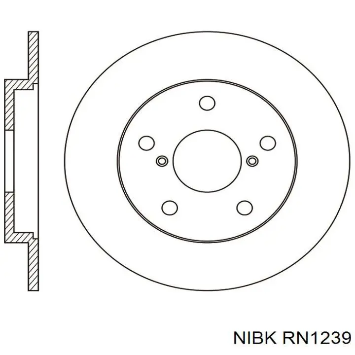 RN1239 Nibk диск гальмівний задній