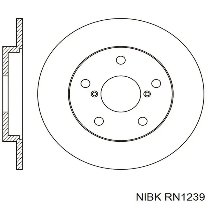 Диск гальмівний задній RN1239 Nibk