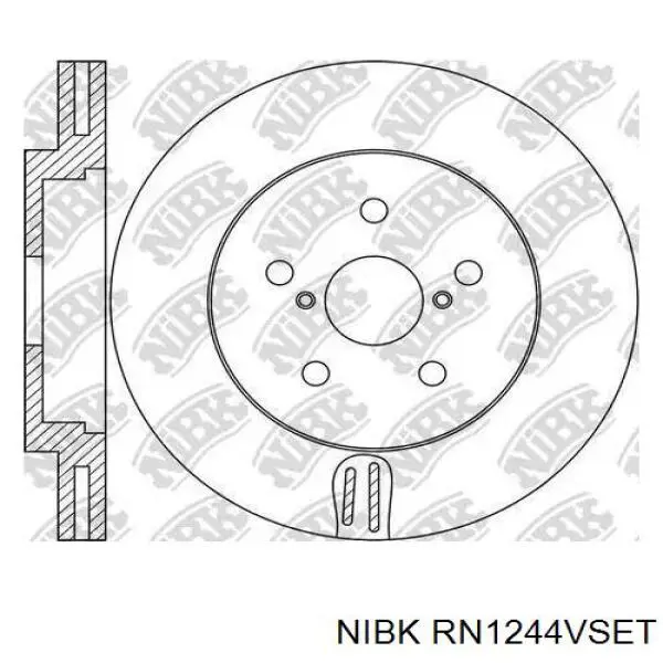 Диск переднього гальма Nibk RN1244VSET ціна, від 153.43 USD