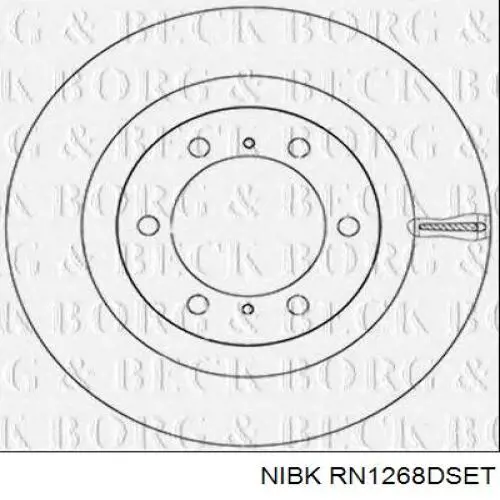 Диск переднього гальма Nibk RN1268DSET ціна, від 76.01 USD